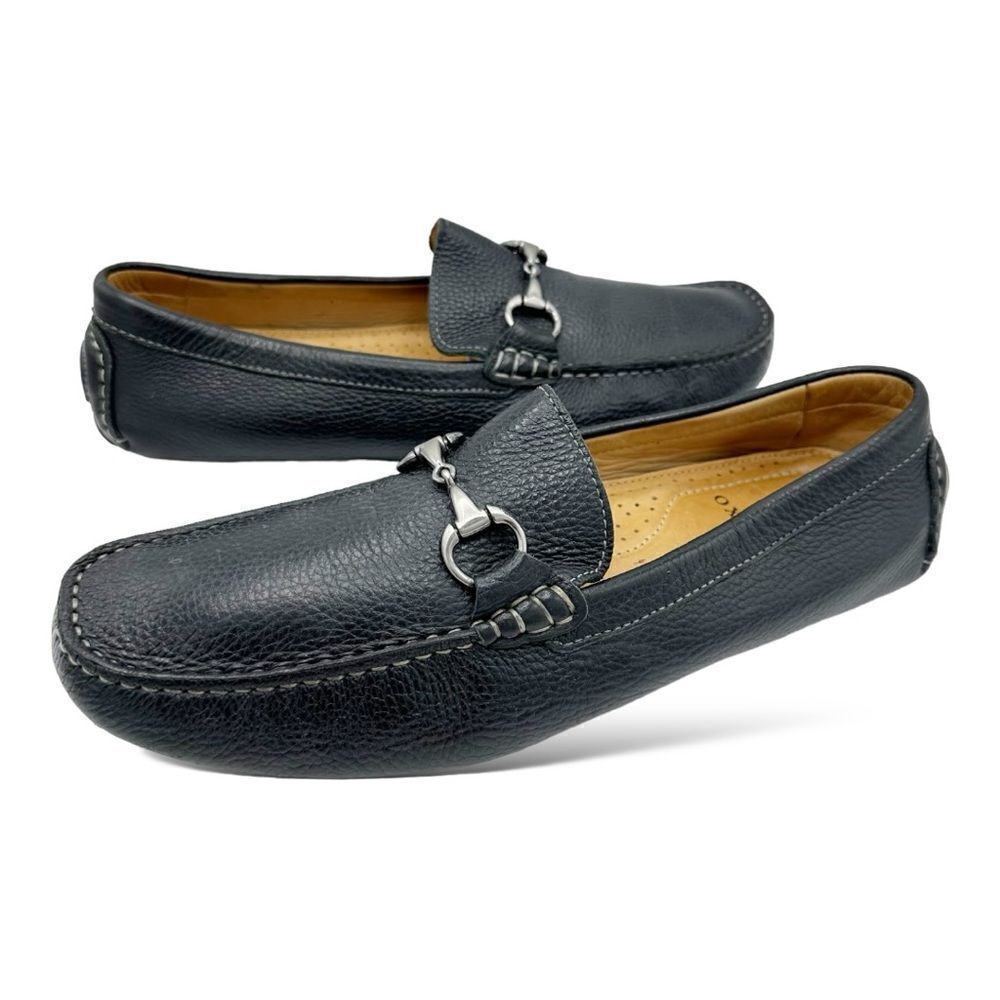 Oxford Brand‎ Ramsey Black Pebbled Leather Horsebit Driving Shoe Sz 11